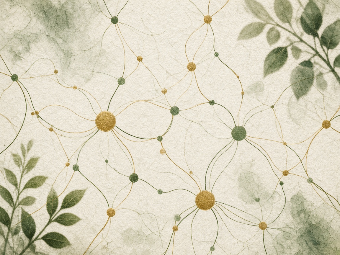 Abstract interconnected lines representing NLP patterns